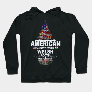 Christmas Tree  American Grown With Welsh Roots - Gift for Welsh From Wales Hoodie